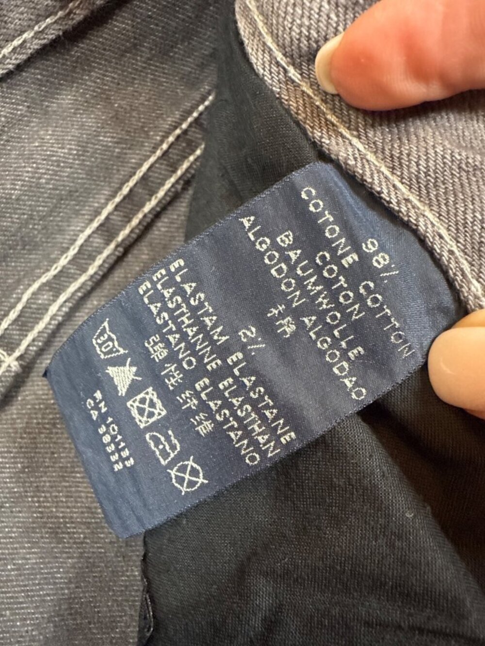 ZegnaSport Denim Project Gray Slim Fit Jeans Mens 34 98% Cotton (NN528) - Picture 5 of 10